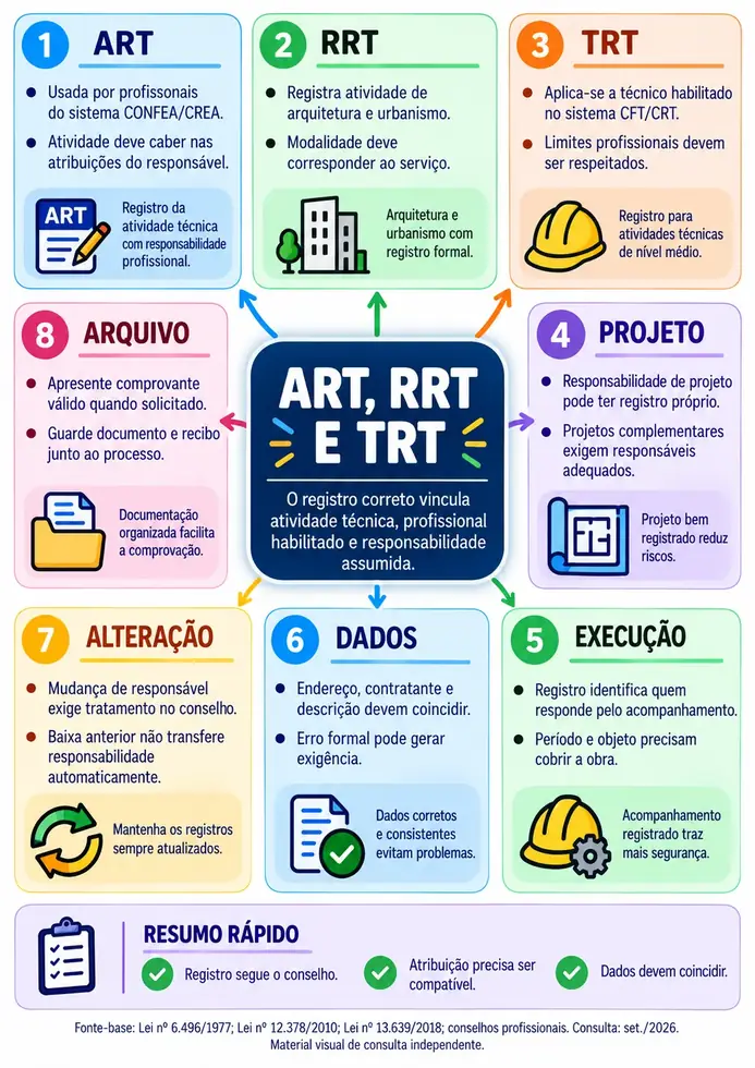 Mapa mental: ART, RRT e TRT