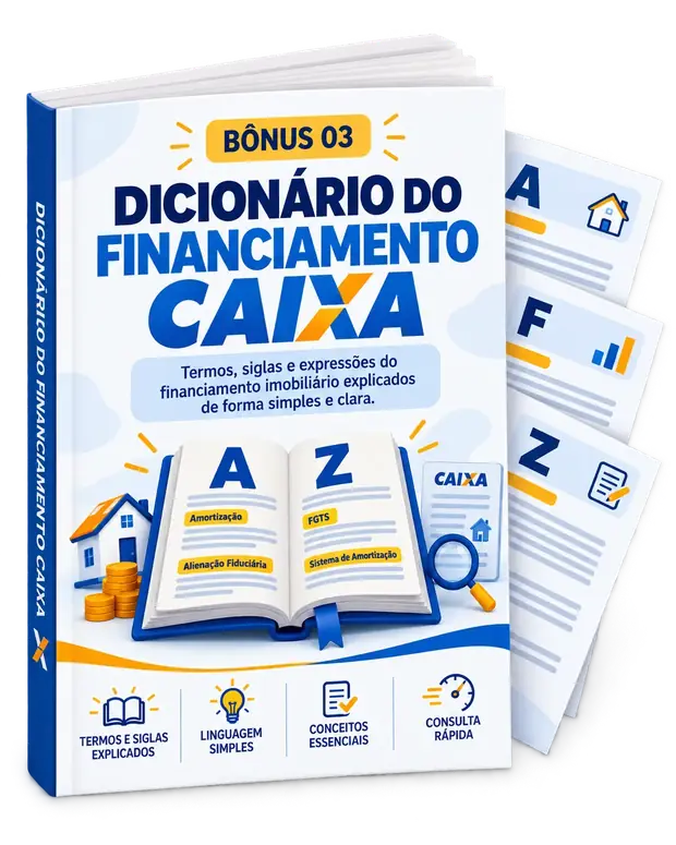 Mockup em livro do bônus 03: Dicionário do Financiamento
